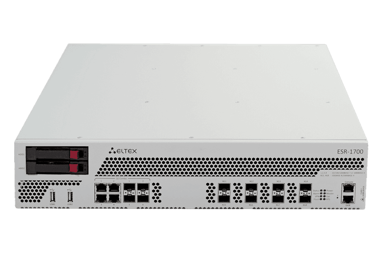 ESR-1700 | Маршрутизатор Eltex 4хcombo-порта 1G, 8х10G (SFP+), Firewall Perfomance 24,2 Гбит/с