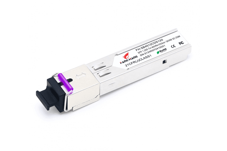 FH-SB5412CDS120, 120 км SFP модуль WDM, 1.25 G, TX 1550 нм, RX 1490 нм, SC, DDM