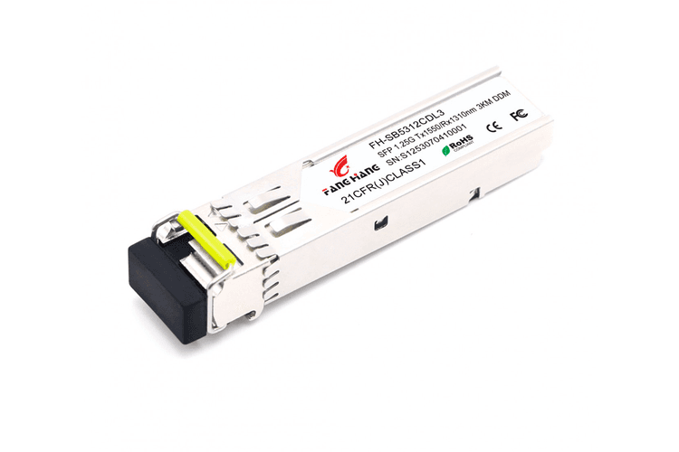 3 км SFP модуль WDM, 1.25 G, TX 1550 нм, RX 1310 нм, LC, DDM