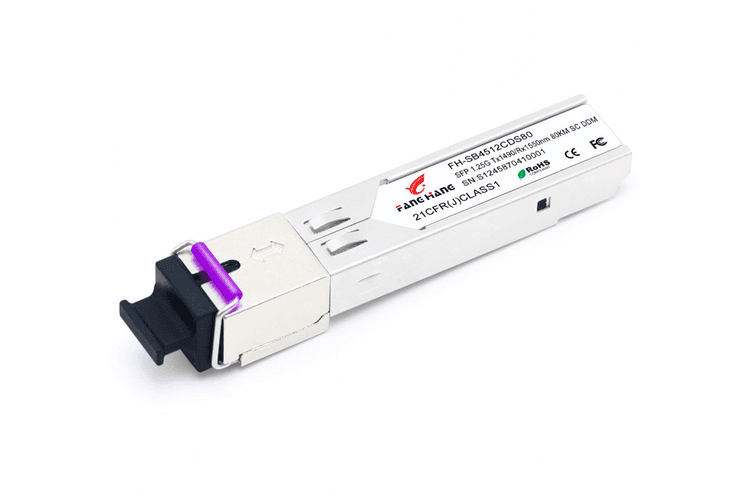FH-SB4512CDS80, 80 км SFP модуль WDM, 1.25 G, TX 1490 нм, RX 1550 нм, SC, DDM