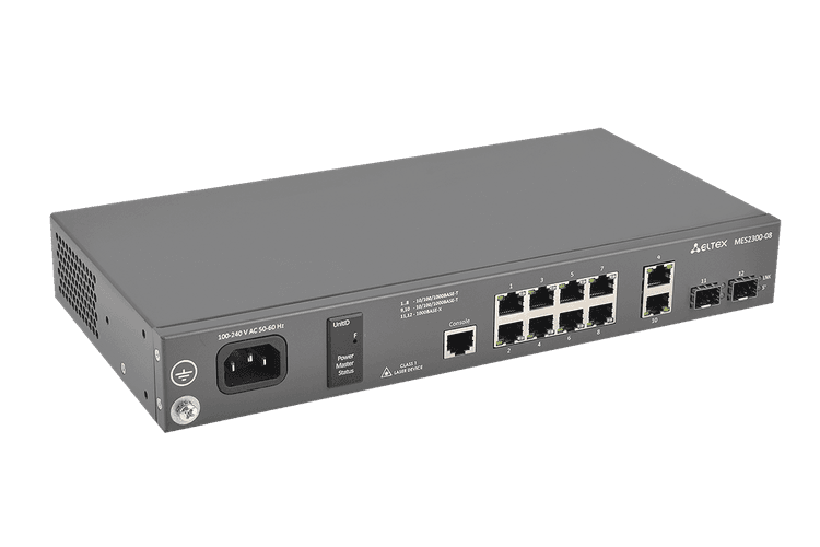 MES2300-08 | Коммутатор Eltex 10 портов 1G, 2 порта 1G (SFP)