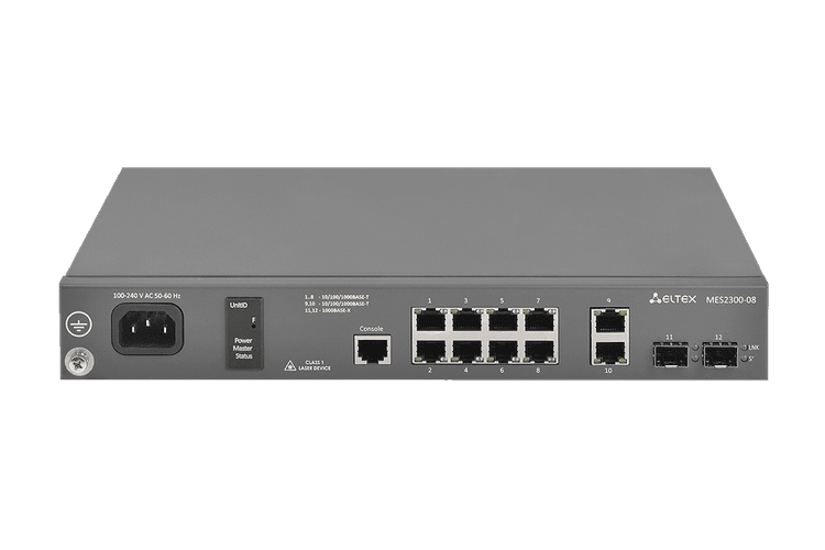 MES2300-08 | Коммутатор Eltex 10 портов 1G, 2 порта 1G (SFP)