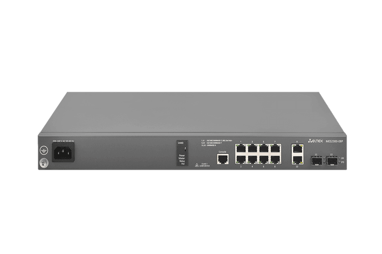 MES2300-08P | Коммутатор Eltex 8 портов 1G PoE/PoE+, 2 порта 1GE, 2 порта 1G (SFP)