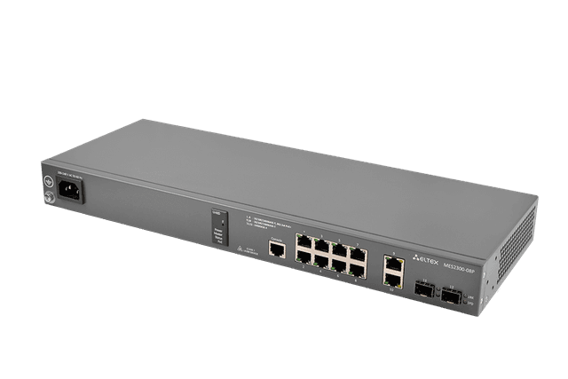 MES2300-08P | Коммутатор Eltex 8 портов 1G PoE/PoE+, 2 порта 1GE, 2 порта 1G (SFP)